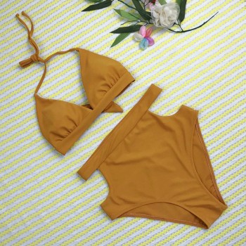 Sexy Womens Bikini Sets Bandage Push-Up Padded Bra Solid Swimwear Swimsuit Bathing Suits Brazilian Beachwear Swimwears Costume